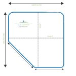 PremiumLine Spa Cover | Vierkant rond met 1 schuine hoek