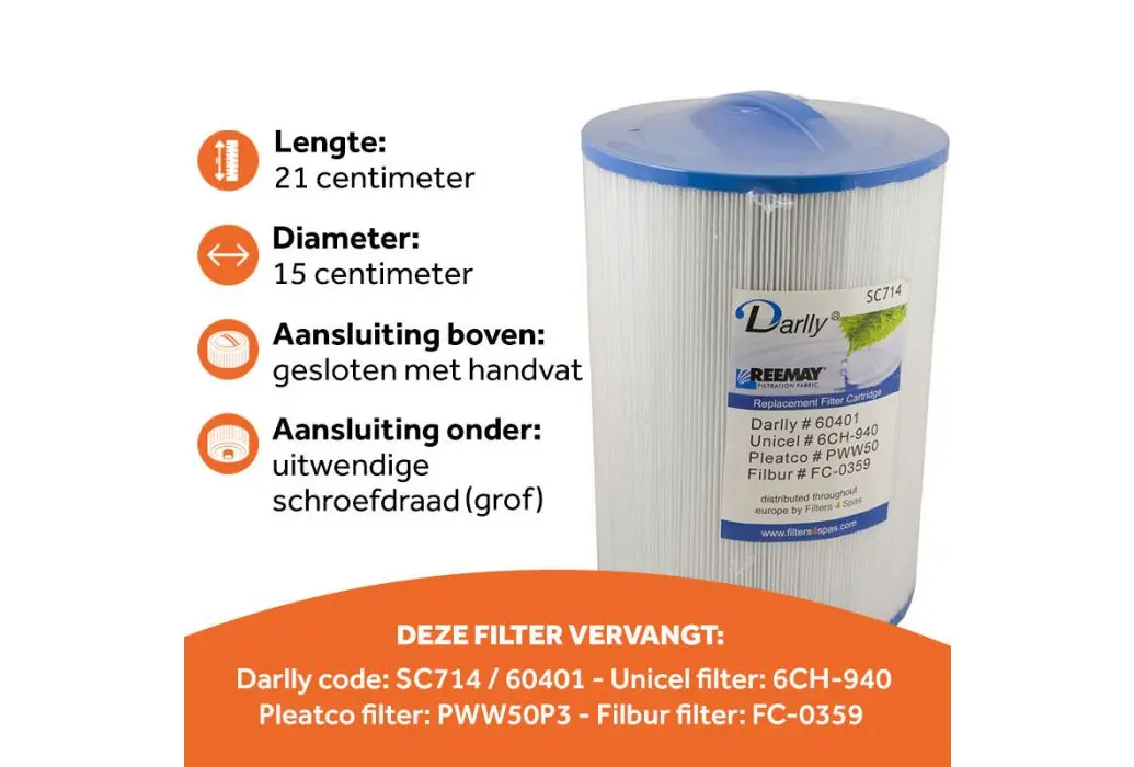 Darlly spa filter SC714 - Afbeelding 4