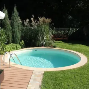 Happy Pool Metalen Zwembad Ø 350 x 150 Blauw Direct leverbaar (OP is OP!)