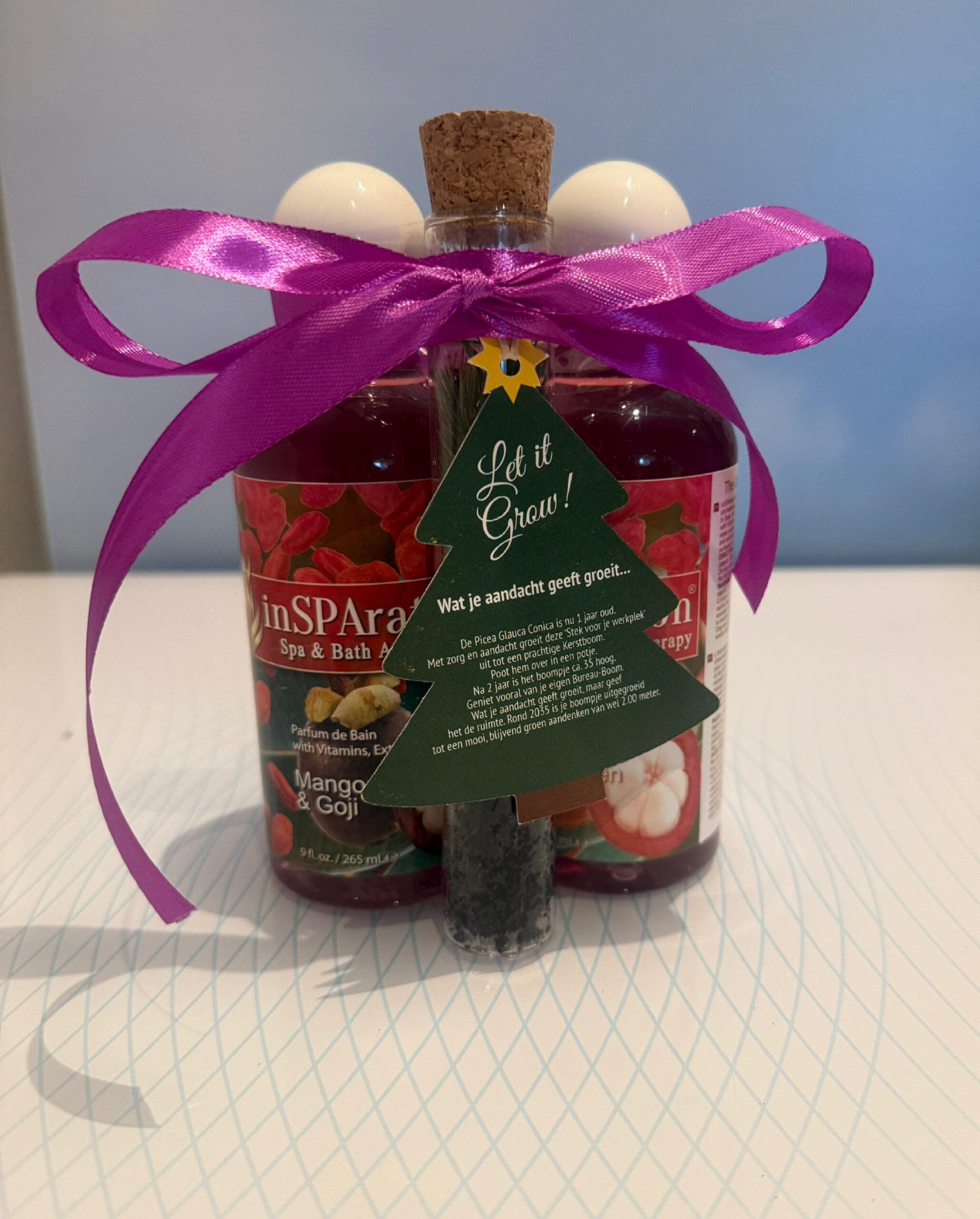 inSPAration-Mangosteen & Goji 2 stuks # Gratis Kerstboom in glazen tube