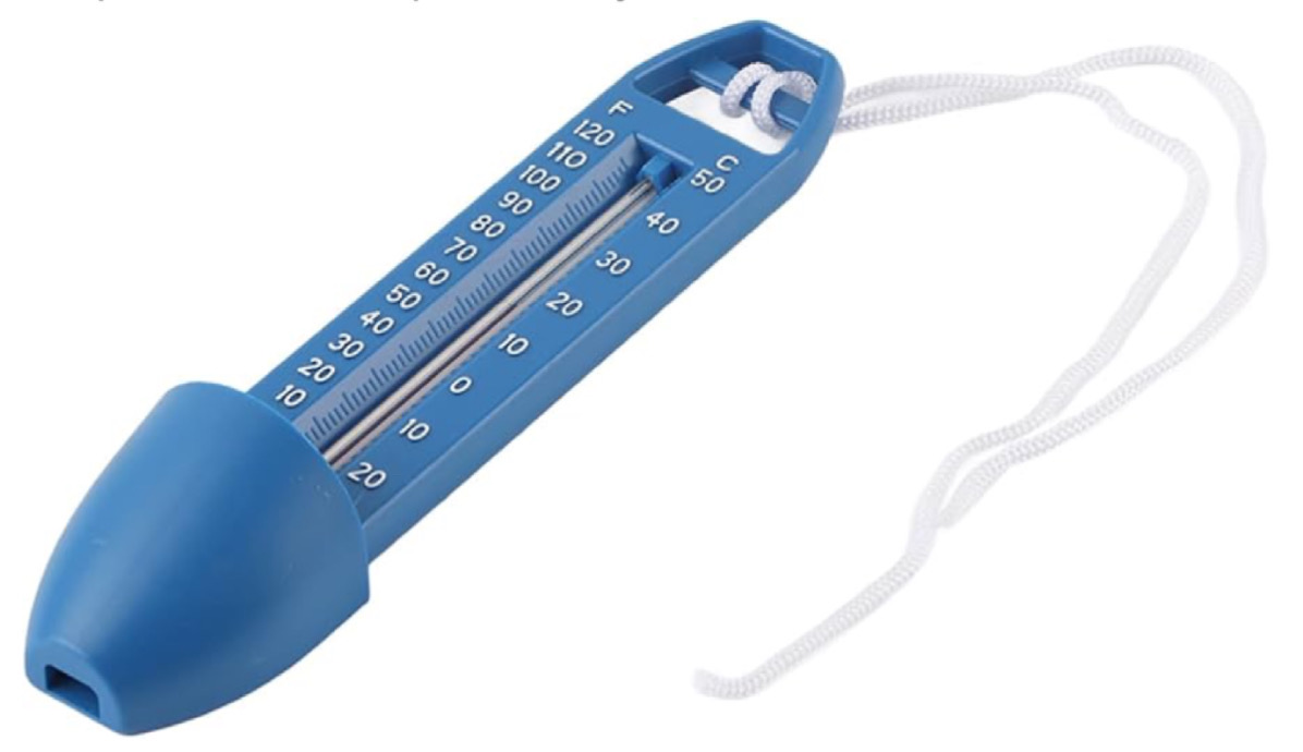 Zwembadthermometer-Blauw met Touw Olympic 6 inch