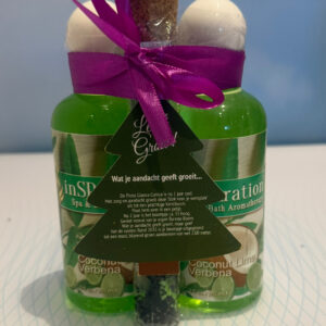 inSPAration - Coconut Limoen Verbena 2 stuks # Gratis Kerstboom in glazen tube